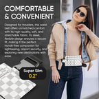 Luxury Travel Wallet – Hidden Money Belt, RFID-Blocking, Anti-Theft Passport Holder for Men & Women (White)