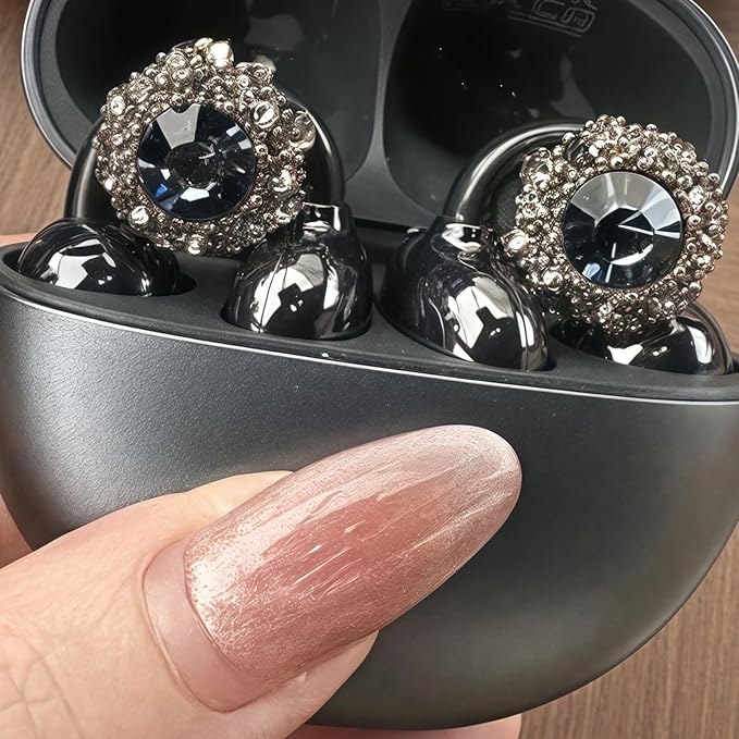 Rhinestone for Clip on Earbuds Open Ear Accessories, Elegant Zirconia Decorative Earphone Accessories, Removable Exquisite DIY Decoration