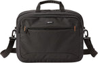 Amazon Basics 15.6 in Laptop Bag with Shoulder Strap and Handle, Large Capacity, Spacious Compartments, Black