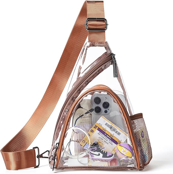 LATMAP 7L Sling Bag For Women Men Backpack Fanny Pack Crossbody Chest Travel Shoulder Belt Bags Purse Handbag PU Leather