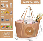 KALIDI Upgrade Version Beach Mesh Tote Bag MAX 27L Large capacity,Shoulder Bag Nylon Hobo Women Casual Foldable Beach Picnic