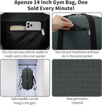 Apenze Small Gym Bag 14 inch lightweight Carry On Mini Duffel Bag for Travel Sport - Dark Grey