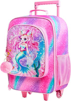 KLFVB Kids Luggage for Boys Girls, Cute Rolling Wheels Suitcase for Toddler, Children Travel Carry on Suitcase