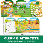 Reusable Sticker Books for Toddlers 1-3, Stickers for Toddlers 2-4 Years - Stickers for Kids Airplane Toys for Toddler 1-3, Toddler Travel Toys - Reusable Sticker Book Birthday Gifts for Boys Girls