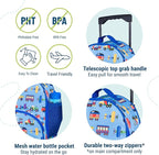Wildkin Kids Rolling Luggage – Carry-On Size for School & Overnight Travel