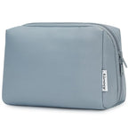 Narwey Cute Makeup Bag Travel Cosmetic Bag Organizer Toiletry Bag Make Up Bags with Compartments for Women Girls (Large, Greyish Blue)
