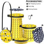ALEVMOOM Upgraded Telescoping Collapsible Stool with Cushion, Folding Stool with Printing Portable Retractable Foldable Seat Max Load 550lbs for Adults Camping Fishing Outdoor