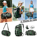 Gym Duffle Bag Backpack with Shoe Compartment,4 ways Travel Backpack for Women and Men,Multi-Functional Weekender bag with Waterproof Layer&Laptop Compartment for Fitness, Travel,Camping
