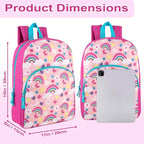 Trail maker 15 Inch Kids Backpacks for Boys & Girls | Preschool, Kindergarten, Elementary School Backpacks with Adjustable, Padded Straps (Radiant Rainbows)