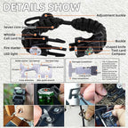 Survival Bracelets, Paracord Bracelets (2 pcs) with Loud Whistle Light Flint, Adjustable Compass Bracelet for Outdoor Camping Hiking Fishing Hunting, Multitools Tactical Gear, Bearable 300 lb