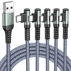 AINOPE USB to USB C Cable [5-Pack, 3.3ft] 3.1A Type C Charger Fast Charging, Right Angle USB to C Cable for Galaxy A15 A25 A35 A55 A54, S10+ S10 S9, Note 20 10 9, LG V30, Moto G, iPhone 16 15 Cord