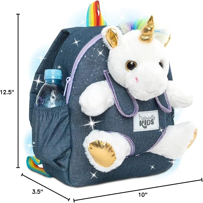 Naturally KIDS Unicorn Toys for Girls Age 4-6, Gifts for 5 Year Old Girls, Toddler Unicorn Backpack