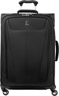 Travelpro Maxlite 5 Softside Expandable Luggage with 4 Spinner Wheels, Lightweight Suitcase, Men and Women, Black, Checked-Medium 25-Inch