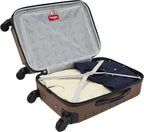 Wrangler Smart Spinner Hardside Luggage, 22-Inch Carry-On, Toffee