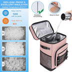 Hulongo Large Waterproof Insulated Cooler Backpack for Men & Women, Leak Proof Cooler Backpack for Camping, Beach, Fishing, Picnic, Travel, Outdoor, 30L, 48Cans