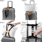 add a Bag Luggage Strap for suitcases，Luggage Bungee Strap，Adjustable Belt Bag Bungees with Buckles (Gold)