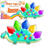 Dinosaur Color Sorting Sensory Toy Travel Toys for Toddler 1-3 Airplane Toy Roadtrip Essenstial for Toddlers Boys Gifts Fine Motor Autism Calm Fidget Montessori Preschool Activities for Kid Christmas