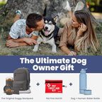 Dog Travel Bag for Supplies - Complete Dog Diaper Bag Backpack with 2 BPA-Free Travel Bowls, Treat Pouch, Food Container, Placemat & Laptop Sleeve – for Traveling, Road Trips, Hiking: Dk Grey