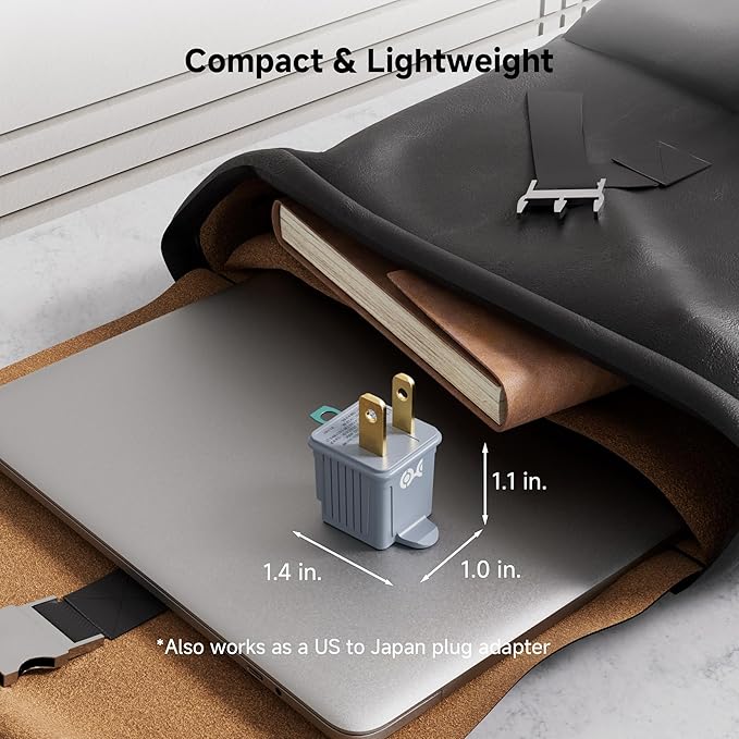 [UL Listed] Cable Matters 3-Pack 2 Prong to 3 Prong Outlet Adapter, 3P to 2P Plug Adapter - Converts a 2Prong Outlet to Support 3Prong Plugs, Gray