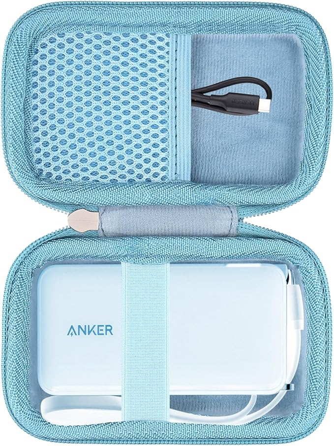 khanka Hard Case Replacement for Anker 3-in-1 Power Bank USB C Charger Block,10,000mAh 10k Portable Charger,Case only. (Blue)