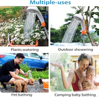 Portable Outdoor Shower, 2 Flow Mode, 4400mAh Battery Powered Shower Pump for Hiking/Backpacking, Travel, Beach, Pet, Flowering, IPX7 Waterproof &USB Rechargeable Camping Shower with 3 LED Lights…
