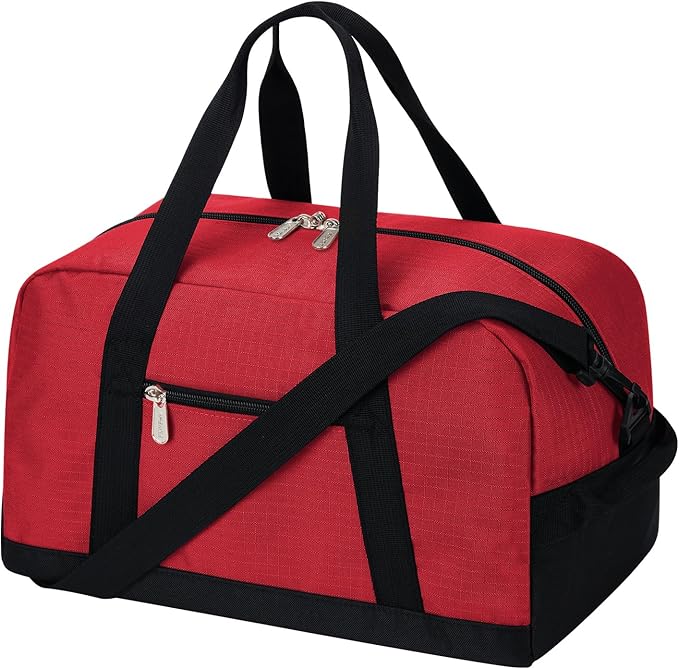 Apenze Small Gym Bag 14 inch lightweight Carry On Mini Duffel Bag for Travel Sport - Red