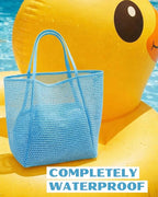 Beach Tote Bag for Women – Waterproof Mesh Tote Bag, Large Capacity Sandproof Beach Bags for Travel