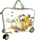 Fast Forward Ride-On 18" Suitcase For Kids/Tow-Along Toddler Carry-On Luggage With Wheels (Lion King)