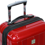 World Traveler VentureX Airline Approved 20-Inch Carry-On Luggage – Lightweight Hardside Polycarbonate Suitcase with Spinner Wheels - Contour Red