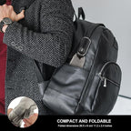 Compact Travel Umbrella for Purse - Flat Handle, Waterproof for Light Rain