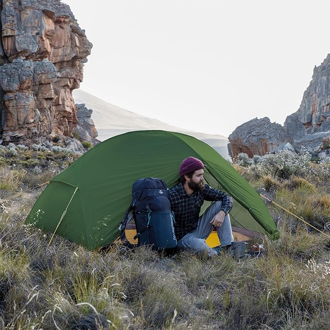 Naturehike Mongar Backpacking Tent, 3 Season Ultralight Lightweight Double Layer Free Standing Tents for Camping Hiking Cycling