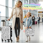 smilesun 14" & 20" Kids DIY Coloring Luggage Set, 2PCS Carry-On Durable Suitcase with Wipe-Clean Shell, Spinner Wheels, TSA Lock
