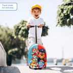 Paw Patrol Ride On Suitcase for Kids - Scooter Luggage with Light Up Wheels, Easy Steer and Foldable Carry On Kick Scooter for Toddler, Boys, Girls, Great Travel Gift Idea