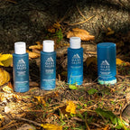 Oars + Alps Hair and Body Travel Kit for Men, Includes Sulfate Free Shampoo, Conditioner, Body Wash, Deodorant, and Reusable Pouch, TSA Friendly, Alpine Tea Tree Scent