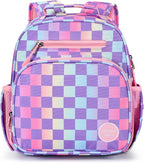 mibasies Toddler Backpack for Girls 2-4: Preschool Kindergarten Backpack - Cute Kids Backpacks for Girls - Checkerboard