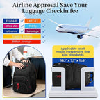 Boavan Vacuum Seal Backpack for Travel with Pump, 55L Large Bag with Zipper‑Off Detachable Vacuum Compression Bag Waterproof Carry On Large Travel Bag for Airline，Bags and Backpack Used Independently