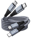 USB C to USB C Cable 60W [2Pack 6FT], USB Type C Fast Charging Cable for Car Durable Braided iPhone USB C Charger Cable USBC to USBC Cord for iPhone 17/16/15/Pro Max/Plus, Samsung Galaxy S23 and More