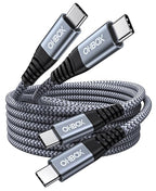 USB C to USB C Cable 60W [2Pack 6FT], USB Type C Fast Charging Cable for Car Durable Braided iPhone USB C Charger Cable USBC to USBC Cord for iPhone 17/16/15/Pro Max/Plus, Samsung Galaxy S23 and More