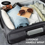 Luggage Handle Wraps -Suitcase Handle Wraps Travel Bag Handle Covers Suitcase Identifier Luggage Makers Covers(3Pcs-Grey)