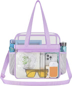USPECLARE Clear Bag for Stadium Events,Transparent Bag for Work Sports Games Concerts Travel Gym
