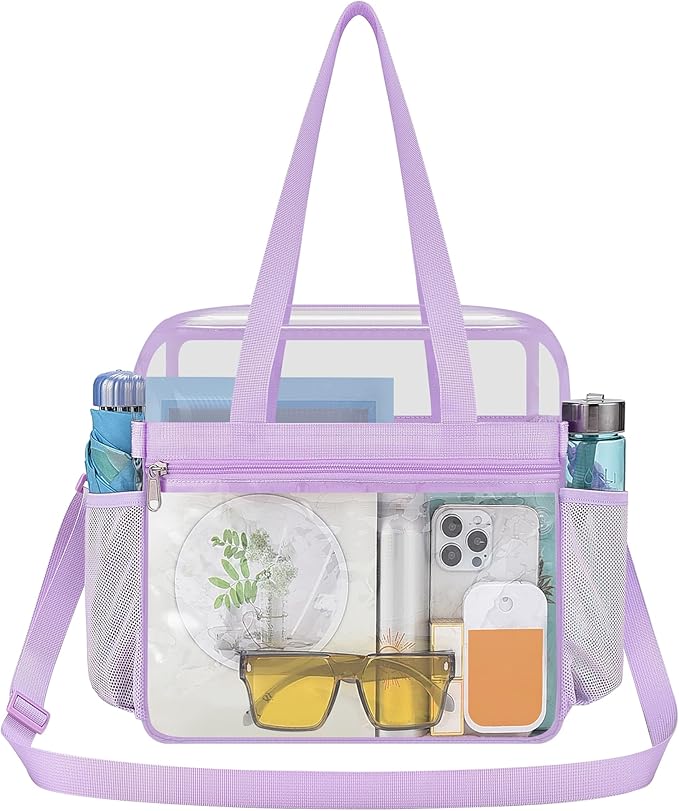 USPECLARE Clear Bag for Stadium Events,Transparent Bag for Work Sports Games Concerts Travel Gym
