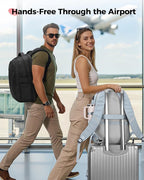 MATEIN HER Nurse Backpack for Women with Lunch Compartment, Water Resistant Work Backpack with Water Bottle Holder & RFID Pocket, Commute Office Business Travel Bag Fits 17.3'' Computer, Light Blue