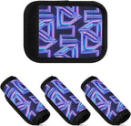 Dazzling Neon Triangle Digital Gemstone Comfortable Wraps Luggage Tags Handles Wrap Grips for Suitcases