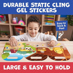 Reusable Sticker Books for Toddlers 1-3, Stickers for Toddlers 2-4 Years - Stickers for Kids Airplane Toys for Toddler 1-3, Toddler Travel Toys - Reusable Sticker Book Birthday Gifts for Boys Girls