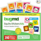 BugMD Squito Stickers Mosquito Repellent Patch Stickers for Kids (390 Patches), Safe & Effective Insect Repellent Patches for Toddlers, Kids, Camping, Beach & Outdoor Essentials