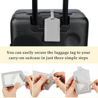 Travelambo Luggage Tags for Suitcases PU Leather Travel Tags Bag Tags Privacy Protection Travel Essentials
