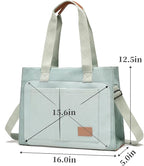 Canvas Laptop Tote Bag for Women | Pockets, Stands Upright, Convertible
