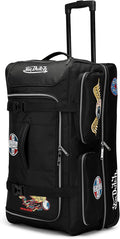 Von Dutch Signature Patch Checked 28-Inch Rolling Duffel with Telescopic Trolley Handle and Inline Skate Wheels