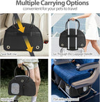 Dog Purse Carrier for Small Dogs, TSA Airline Approved Pet Tote Bag, Fashion Soft-Sided Puppy Carrier Purse with Pockets for Travel, Daily Outings (Black, 16.1inch x 8.7inch x 12inch)