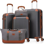 Cosbarn Luggage Sets 5 Piece Suitcases with Wheels, Suitcase Set ABS Hard Case Luggage with TSA Lock Spinner Wheels Durable Travel Luggage